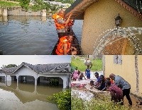Scenes from the flood at North Tongu