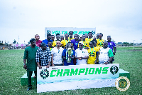 The winning team lifted the title after the 2026 wheelchair basketball Volta Cup