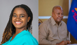 Dr Naa Adzoa Adzeley Boi-Dsane (L) has petitioned President John Dramani Mahama (R)