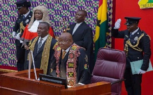 Speaker of parliament, Professor Mike Aaron Oquaye in Parliament