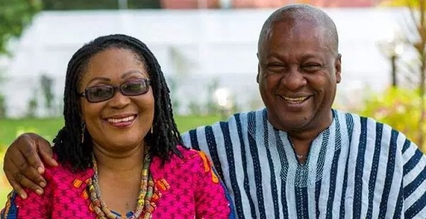 Former President John Dramani Mahama and wife, Lordina