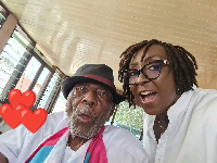Abla Dzifa Gomashie with her father, Patrick Dotse Gomashie