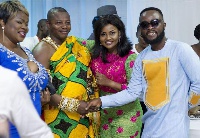 Mercy Asiedu with her huband and Nana Ama Mcbown with her husband