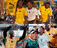 Asamoah Gyan, Black Sherif and Freda Ayisi were in the US to launch the Black Stars new kit