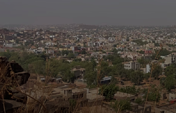 An ariel view of Bamako, Mali