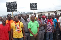 Tanker drivers are demonstrating against poor working conditions