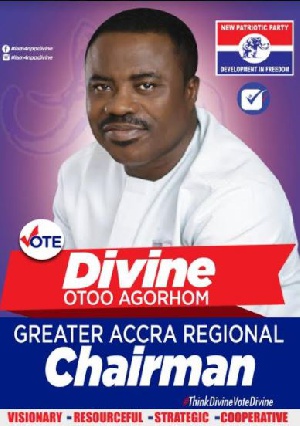 Divine  Otoo Agorhom, aspiring candidate for Greater Accra Regional Chairman