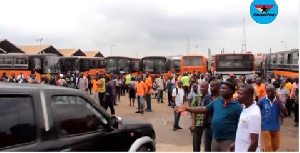 Metro Mass Workers in Accra and Kumasi went on a protest to demand the removal of their MD