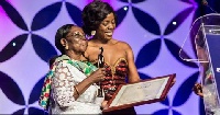 The 80-year-old veteran [L] was honored in 2016 by the Glitz Africa Magazine for excellence in arts