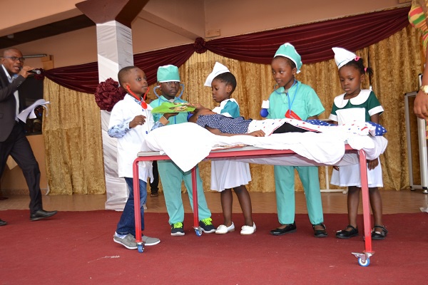 Platinum Montessori school children entertaining the guests  at the school's graduation
