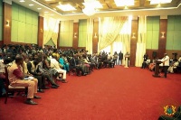 President Akufo-Addo addressing the media