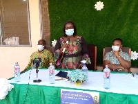 Dr. Akosua Agyeiwaa Owusu-Sarpong launching the Yellow Fever Vaccination Campaign