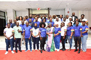 Ghana's Mandela Washington Fellows with the US ambassador