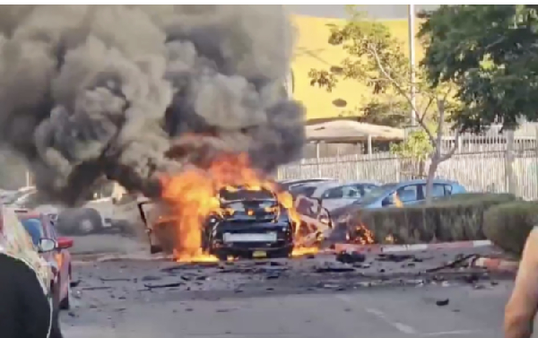 File photo of an expolded car