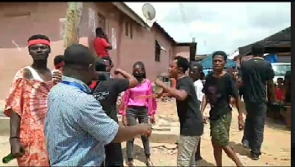 Some angry youth of Pankrono, the area where the Kwame Owusu Banahene was murdered
