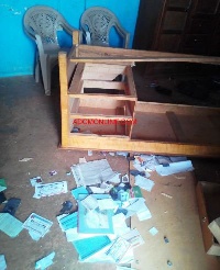 Vandalised Kukuom office