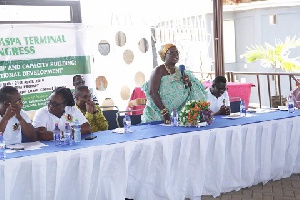 Krontihemaa of Oguaa Traditional Area, Nana Ama Ayeba II speaking at the congress