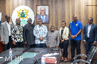 George Mireku Duker in a group photo with the Tanzanian delegation and officials of the ministry