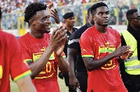 Mohammed Kudus and Ernest Nuamah after the C.A.R  game