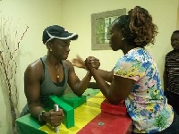Bambi Bamfoe, has taken up a new challenge in armwrestling