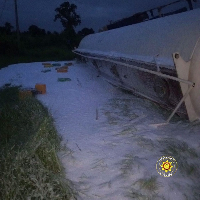 A picture of the tanker involved in the accident