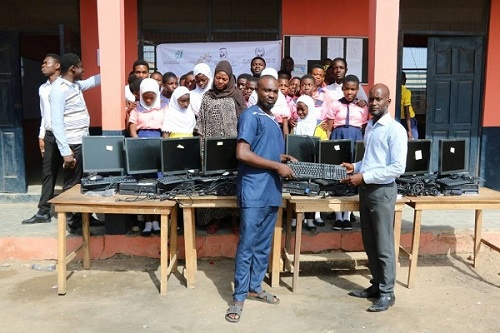 The undiclosed number of computers were  donated to ICODEHS Academy at Baatsonaa Spintex in Accra