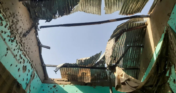 Many buildings in el-Fasher have been destroyed by the fighting (file photo)