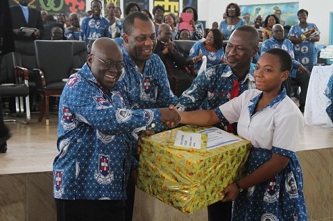 Nana Addo Dankwa Akufo-Addo with Miniater for Education, Dr. Mathew Opoku Prempeh at Krobo Girls