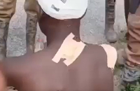 Screenshot shows the backside of private reforestation worker allegedly shot by loggers