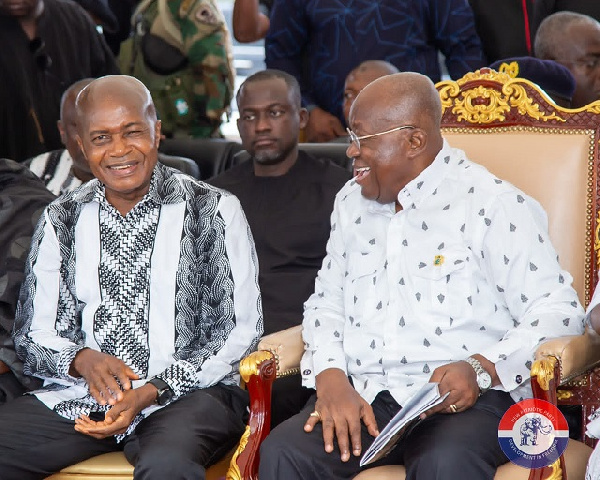 NPP National Chairman, Stephen Ntim and president Akufo-Addo