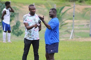 Saddick Adams with Odartey Lamptey