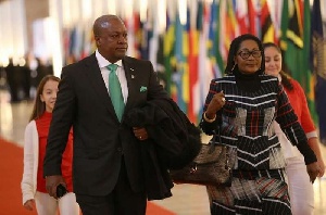 President John Mahama and wife Lordina