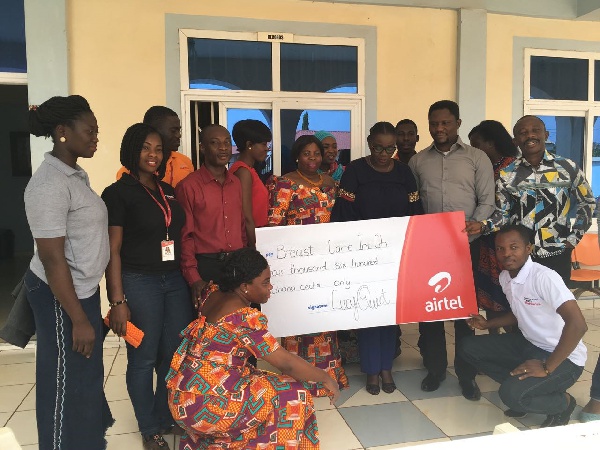 Airtel Ghana employees raise funds to support fight against breast cancer