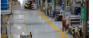 A general view shows the Tetra Pak factory floor in Durban, South Africa