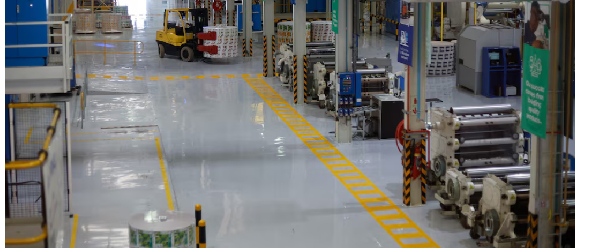 A general view shows the Tetra Pak factory floor in Durban, South Africa