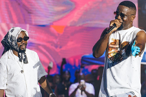 Obrafour (L) and Sarkodie (R) performed together at Rapperholic Homecoming on September 27, 2025