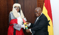 Justice Cecilia Naa Shormeh and President Nana Addo Dankwa Akufo-Addo