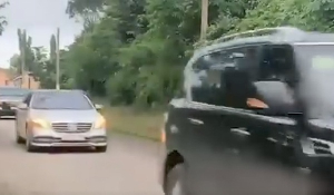 Part of the convoy as NPP gurus went to solidarise with Chairman Wontumi at Nsawam Prison