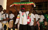Senegalese supporters who were granted a royal pardon in Morocco arrive at Blaise Diagne airport