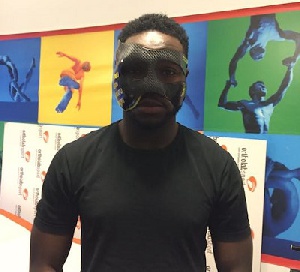 Steaua Bucuresti star Muniru Sulley gets special protective mask