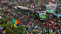Senegalese fans joined the players on the streets of Dakar to celebrate their AFCON triumph