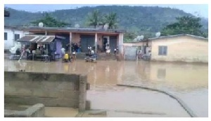 Several areas leading to the lorry station at Sekondi Komfoase were flooded