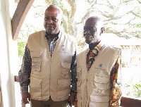 Former president Mahama and Dr Afari Gyan, former EC boss