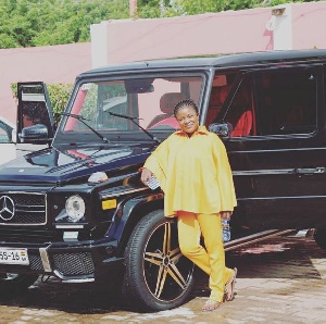 Ohemaa Mercy with her new car