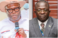 Fred Opare Ansah (L) has accused Bryan Acheampong of hurting NPP’s fortunes in the Eastern Region