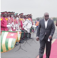 Mahama touches down in Lome
