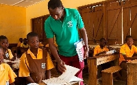 A file photo of a teacher in the classroom