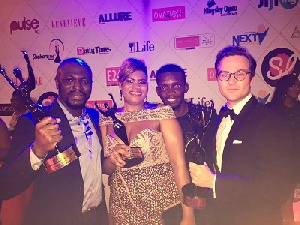 Nana Obiri Yeboah and team with their awards