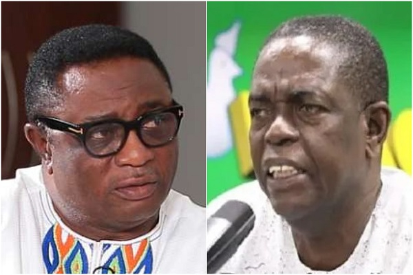 Elvis Afriyie Ankrah (L) and Kwesi Pratt disagree on govt's decision to receive prophecies for revie