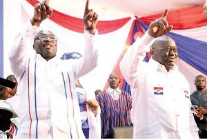 President Akufo-Addo and Vice President Mahamudu Bawumia at the Delegates